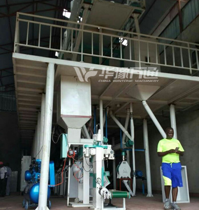 Instalación de la línea de procesamiento de harina de maíz Burundi 40T / día